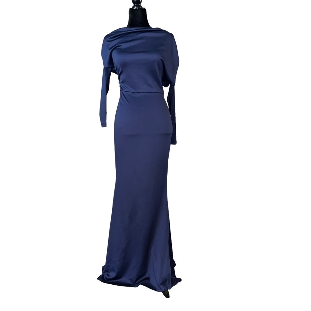 Women's Sexy Elegant Long Sleeve Off Shoulder Bodycon Long Evening Formal - Picture 5 of 10